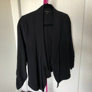 6/10 SHOP CLOSING LAST CALL Ruched Sleeve Black Blazer Mine Brand Medium Women